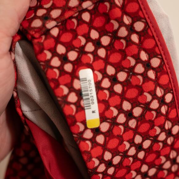 Alice + Olivia Dylan High Waist Wide Leg Pant Heart Flower Cherry SZ 8 - Picture 8 of 8